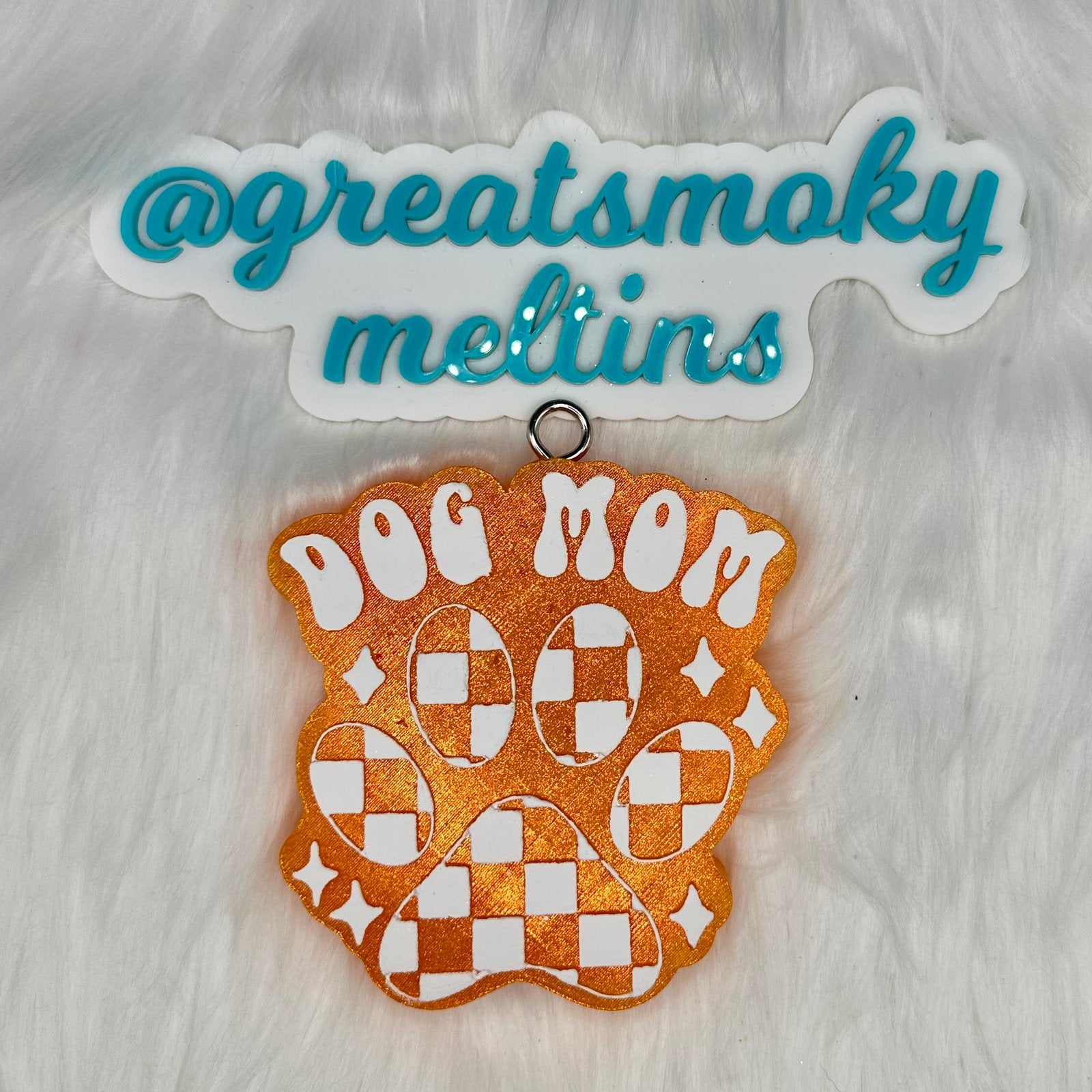 Checkered Dog Mom Car Freshie image 0