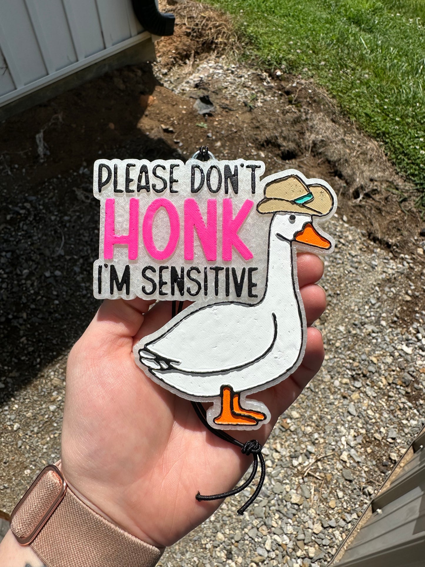 Don’t Honk I’m Sensitive Goose Car Freshie