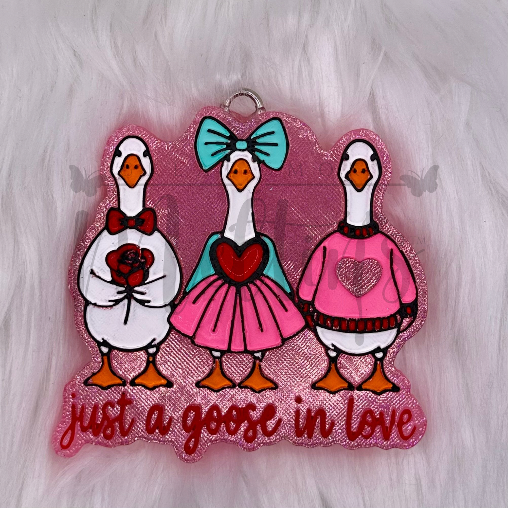 Goose in Love Car Freshie
