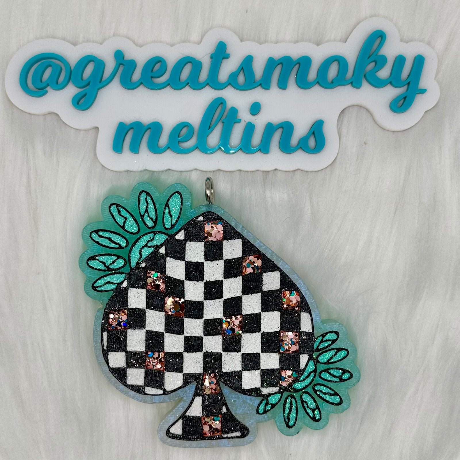 Checkered Spade Car Freshie image 0