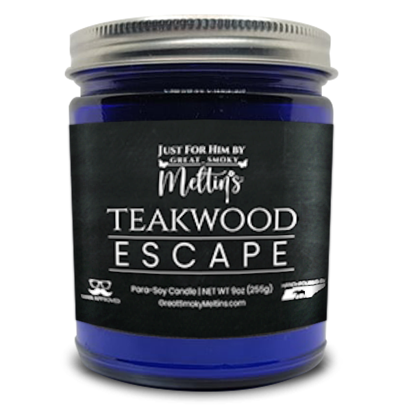 9oz Just For Him Blue Jar Candle - Teakwood Escape image