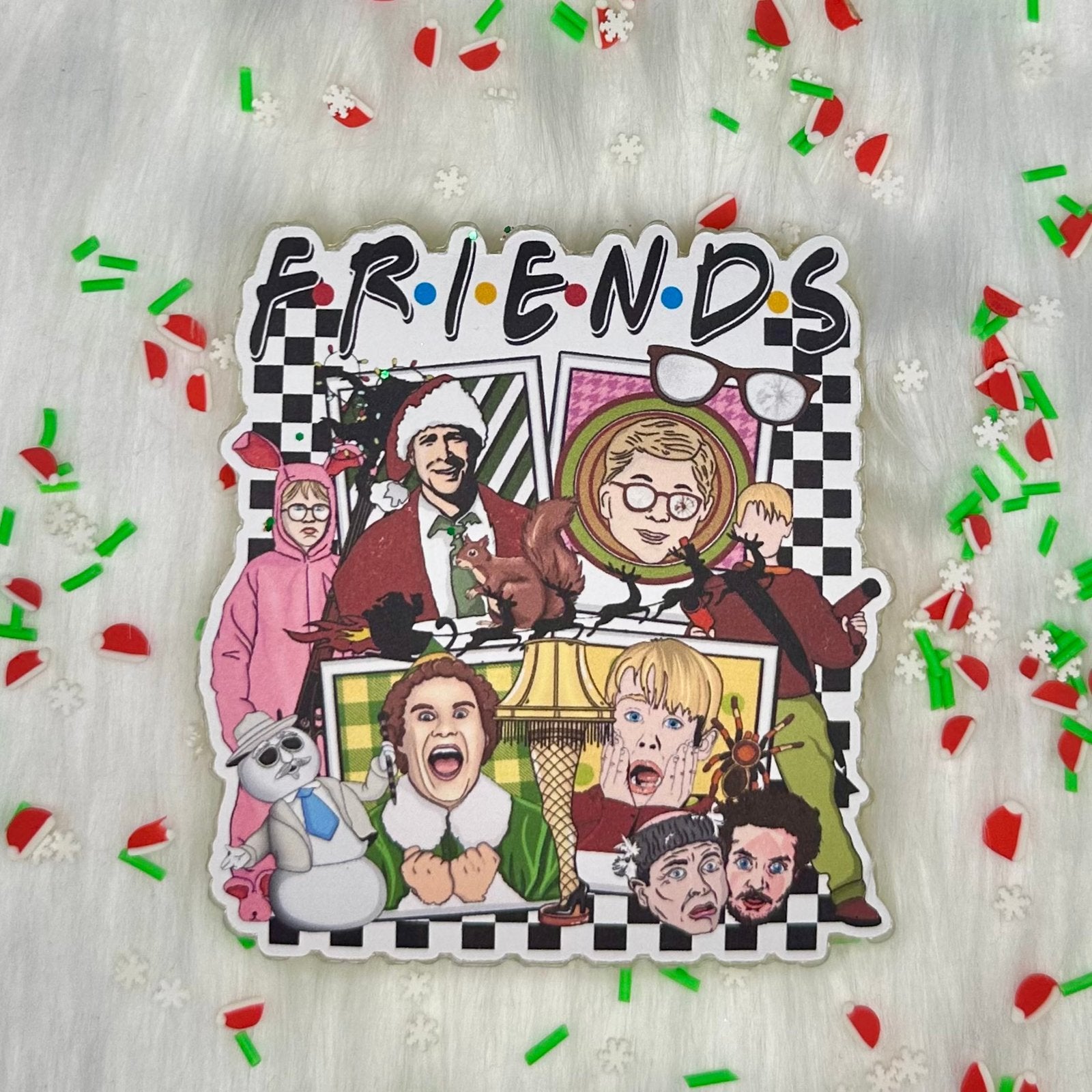 Christmas Friends Cardstock Car Freshie image 0