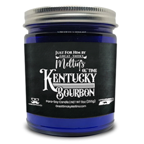 9oz Just For Him Blue Jar Candle - Ol' Time Kentucky Bourbon image