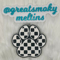 Checkered Paw Print Car Freshie image 0