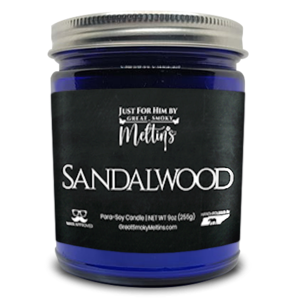 9oz Just For Him Blue Jar Candle - Sandalwood image
