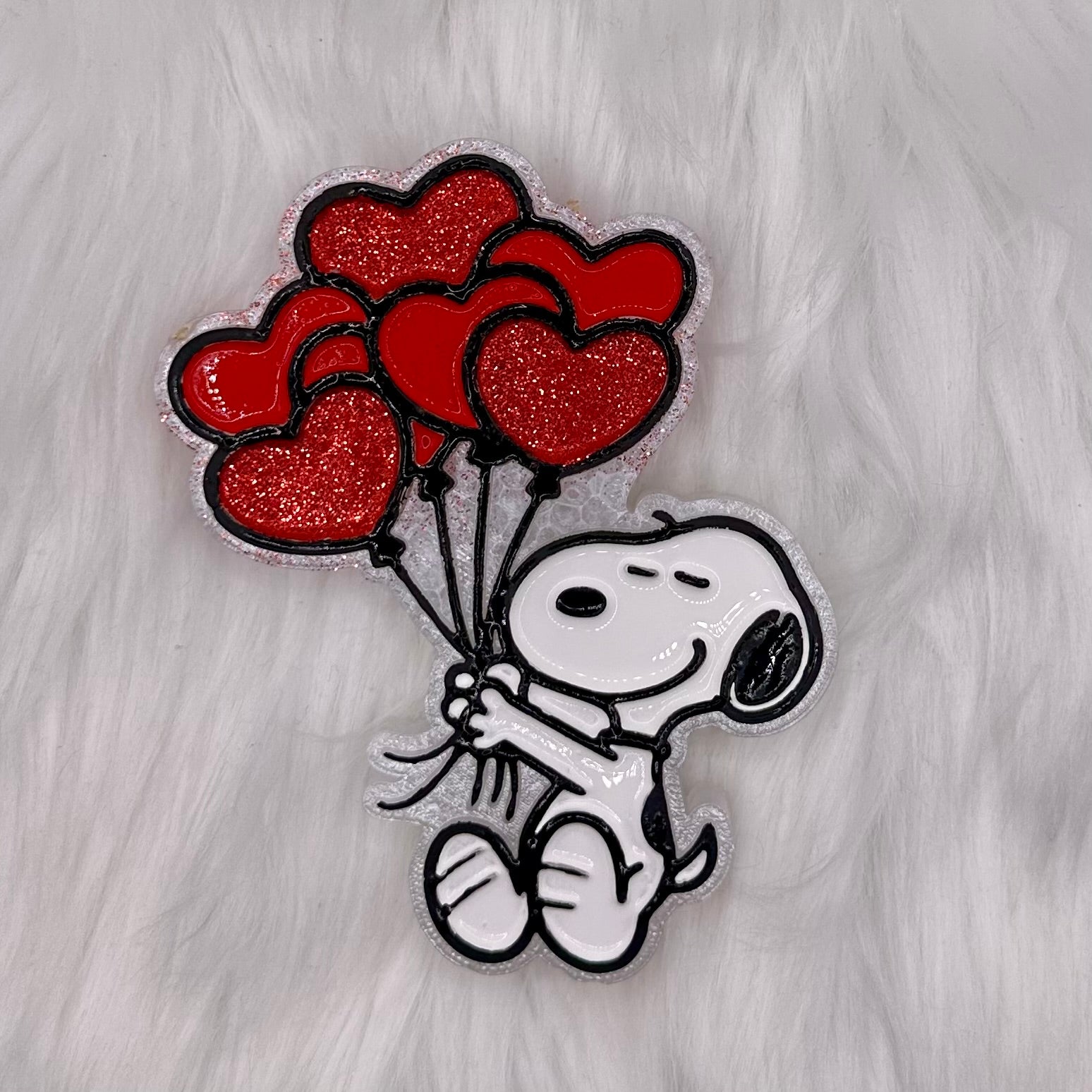 Beagle with Heart Balloons Car Freshie