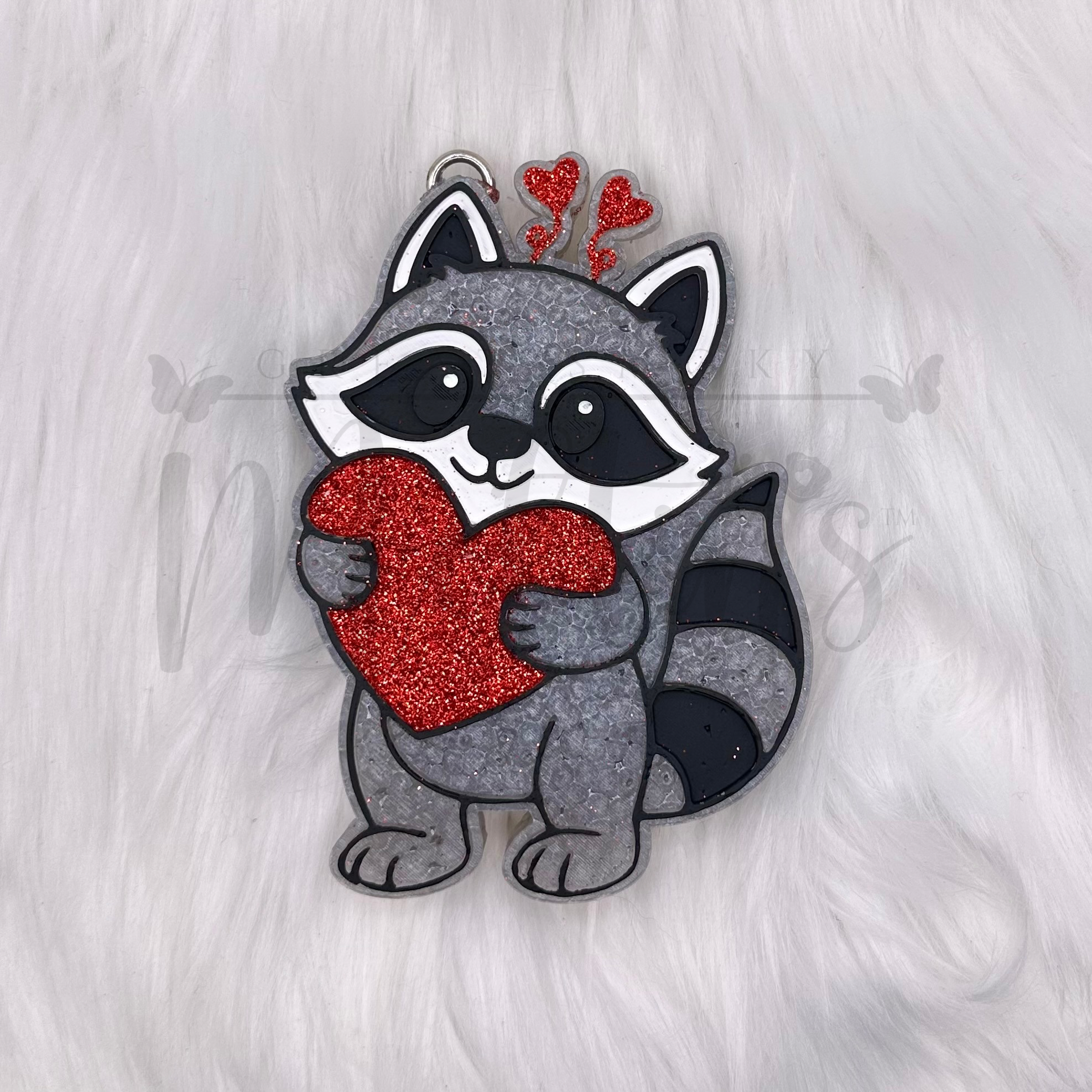 Valentine Raccoon Car Freshie