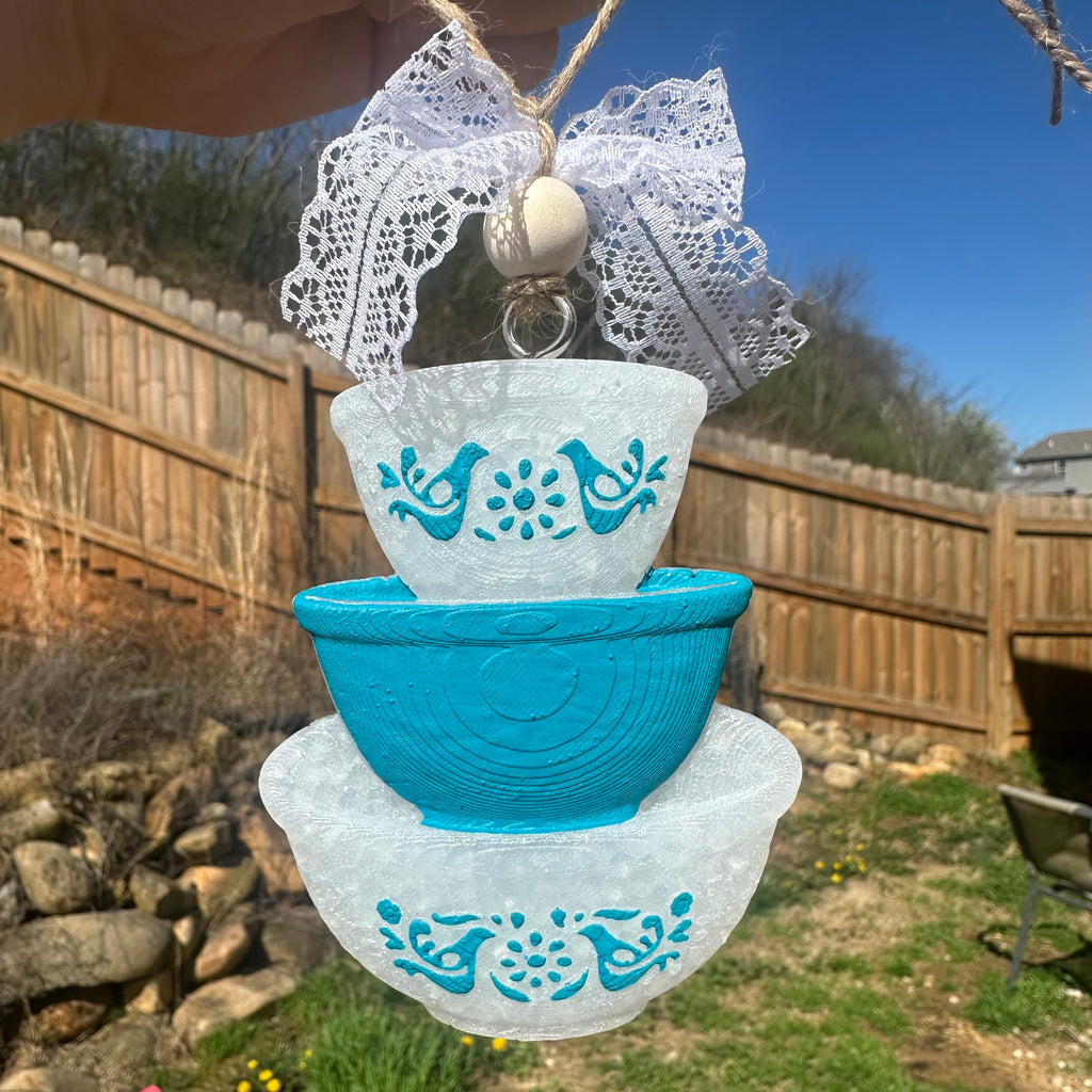 Vintage Bowls Car Freshie