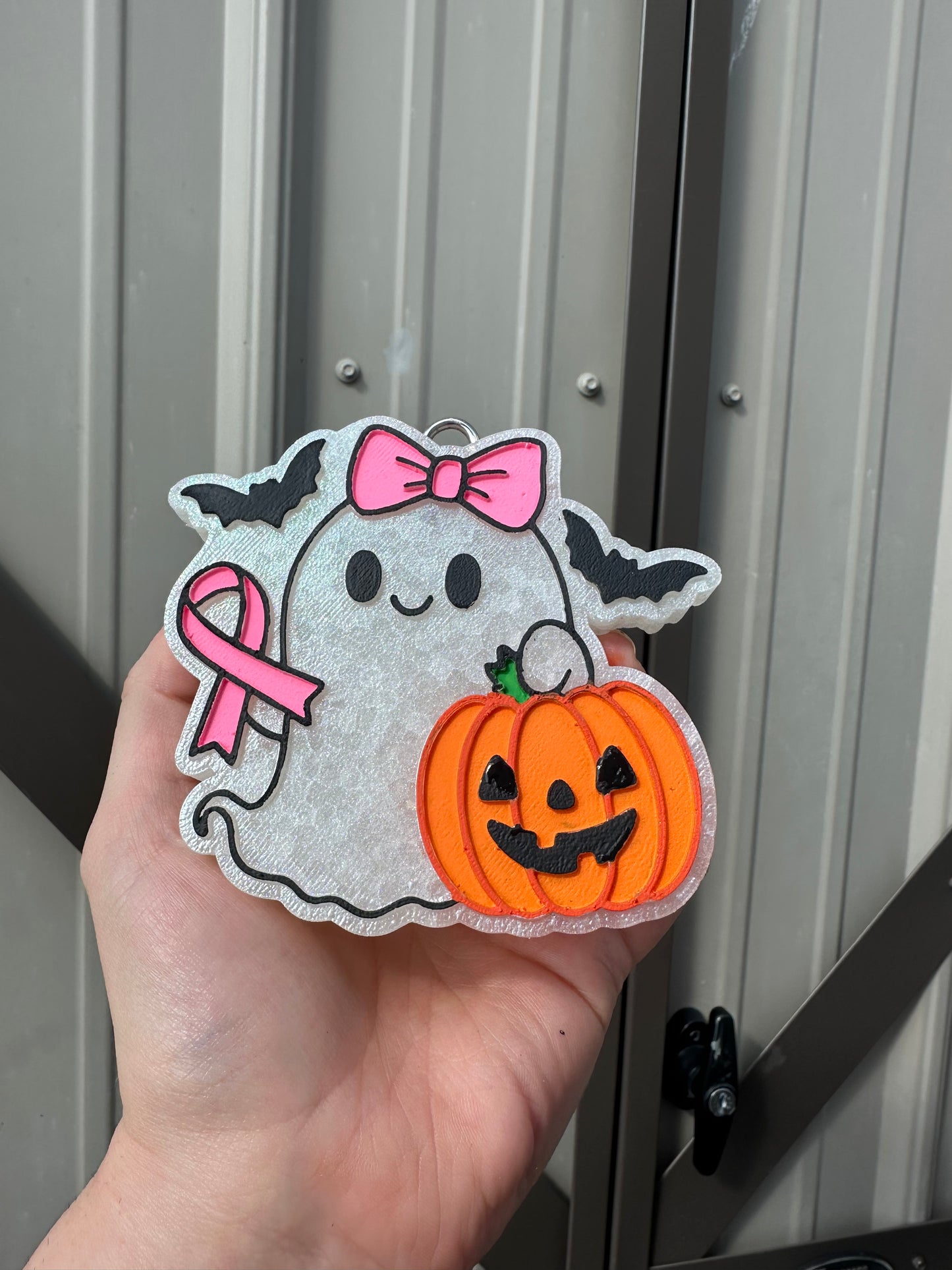 Breast Cancer Awareness Ghost Car Freshie