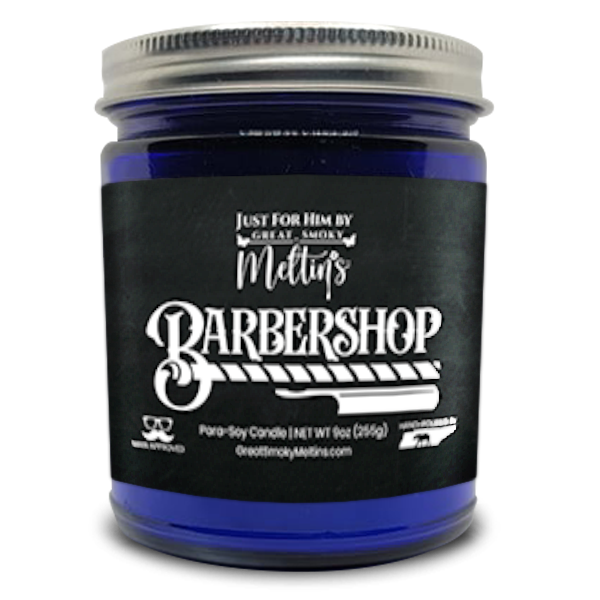 9oz Just For Him Blue Jar Candle - Barbershop image