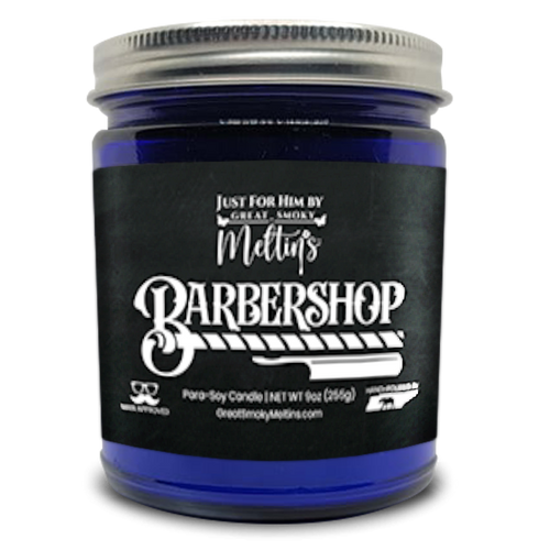 9oz Just For Him Blue Jar Candle - Barbershop image