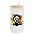 Floral Horror Mike 16oz Glass Tumbler image 0