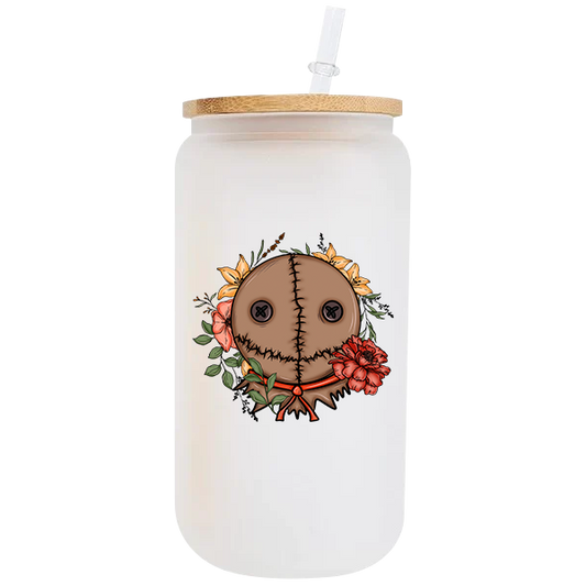 Floral Sam 16oz Glass Tumbler image 0